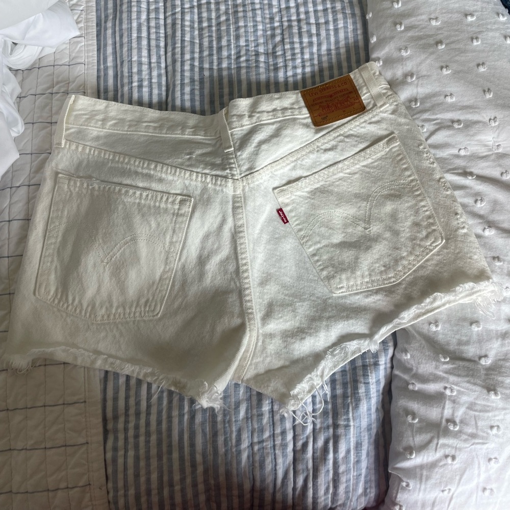 Levi's White Jean Shorts for Women